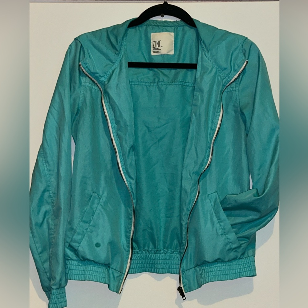 Zine Clothing Women's Turquoise Windbreaker